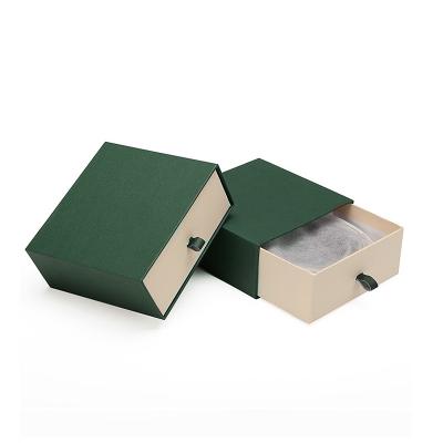 China Recycled Materials Custom Printed Luxury Rigid Cardboard Paper Pull Out Jewelry Packaging Sleeve Boxes Gift Package Jewelry Sliding Drawer Box for sale