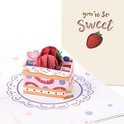 China paper & Hot Selling Creative Cardboard 3d Pop Up Happy Birthday Cards With Envelope for sale