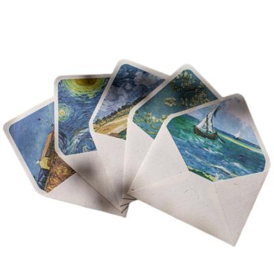 China Gift & Custom Luxury Craft Card Painting Packaging Wraps Decorative Paper Envelope for sale