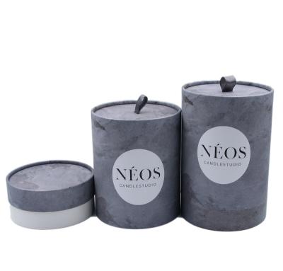 China Factory Price Recyclable Round Candle Box Packaging With Logo For Paper Tube Box for sale