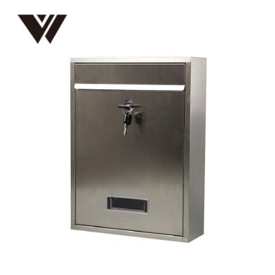 China Wall Mounted Stainless Steel Mailbox Manufacturer Lock Mailbox Outdoor Mailbox for sale