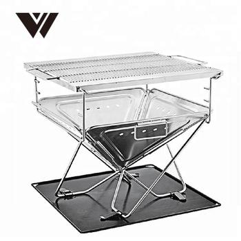 China Weldon Wholesale High Temperature Resistance Outdoor Fire Charcoal BBQ Grill Adjustable Height for sale