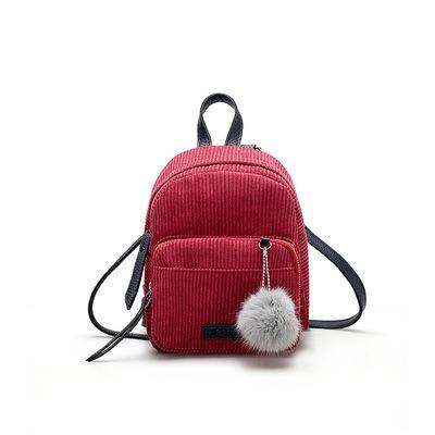 China Portable Female Corduroy Design School Backpack Striped Backpack Women For College Girls Backpack For Kids Mochila Mujer for sale