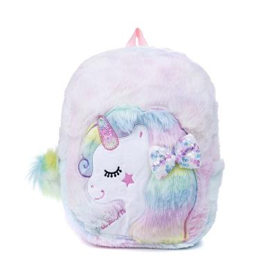 China Other Wholesale 2022 Custom School Bags Cute Sublimation Kids Fashion Custom Made Baby Unicorn Mini Backpack For Girls Plush for sale