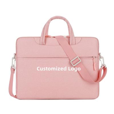 China Lady Pink Ladies Laptop Bag Notebook Briefcase Laptop Sleeve Bag in Waterproof Fabric for Men for Women for College Students for sale