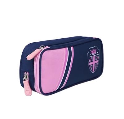 China Schools & Fashion New Recyclable Single Pocket Colorful Pencil Case Offices British Style Pencils Organizer Bag With Zipper for sale