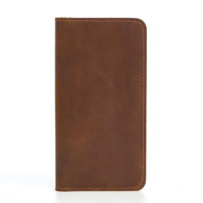 China Front Pocket Wallets Custom Logo RFID Top Layer Leather Slim Wallets for sale