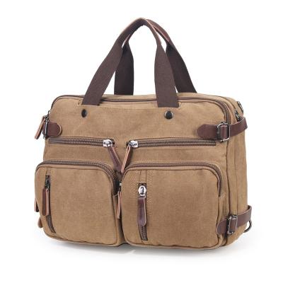 China Multifunctional Design Business Laptop Waterproof Duffel Bag Travel Duffel Computer Handbag Coffee Men Bag Canvas Soft Sided Briefcase for sale