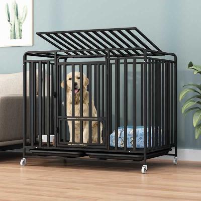 China Gold Stocked Stackable Stainless Dog Cages For Dogs Kennel for sale