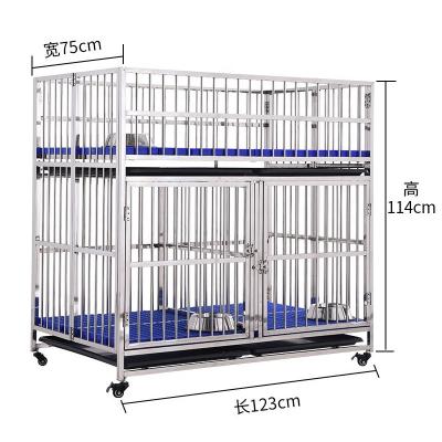 China Large Stocked Stainless Steel Dog Breeding Cages For Large Dogs for sale