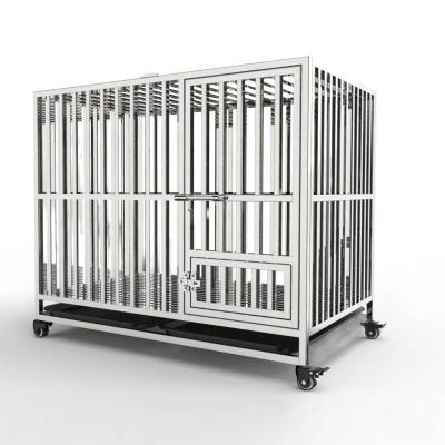 China Large Veterinary Metal Foldable Clear Double Stainless Steel Dog Stored Cages for sale