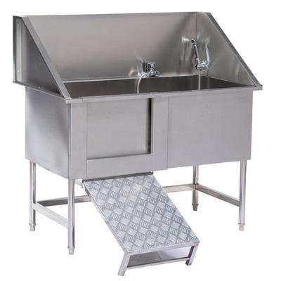 China Large Sustainable Professional Wholesale Pet Stainless Steel Spa Wash Station Dog Tub for sale