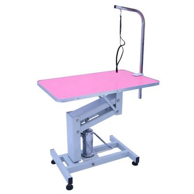 China Sustainable Equipment Animal Clinic Led Electric Lift Hydraulic Collapsible Dog Grooming Tables For Dogs for sale