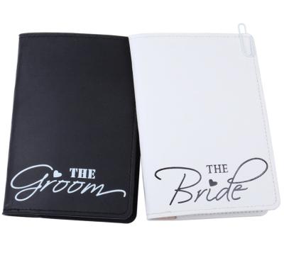 China New NATIONAL Wholesale Wedding Favor Newlyweds PU Leather Travel Wallet Passport Holders for sale