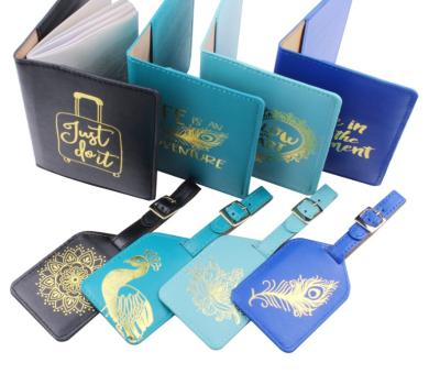 China NATIONAL Custom Printing PU Travel Wallet Passport Holders And Leather Luggage Tags for sale