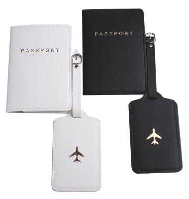 China NATIONAL Custom Logo Gold Stamping PU Passport Holders And Leather Luggage Tags for sale