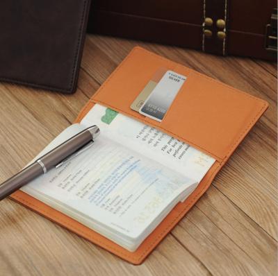 China Fashion Custom PU Leather Men's Passport Holder Ticket Passport Wallet for sale