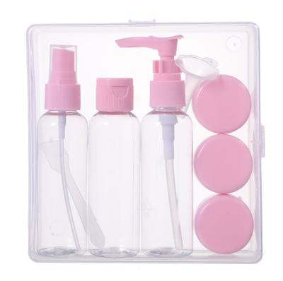 China 8PCS Personal Care Portable Travel Bottles Set With Mini Plastic PET Containers For Spray Bottle Liquid Cosmetic Pump Bottle for sale