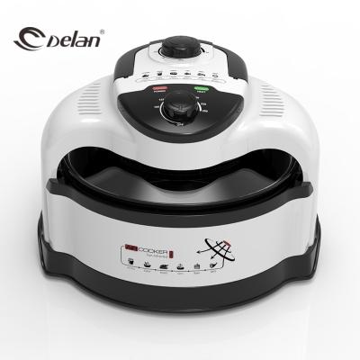 China New Design Outdoor Easy Clean Round Shape Cheap Air Cooker Air Fryer Oil With Adjustable Temperature Control for sale