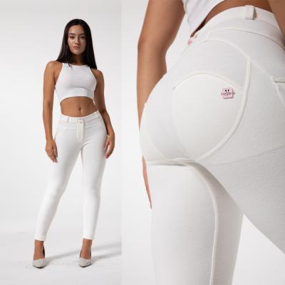 China White Shascullfites Melody Sport Women Fitness Yoga Pants Workout Activewear Bum Lift High Breathable Running Elastic Gaiters Gym for sale