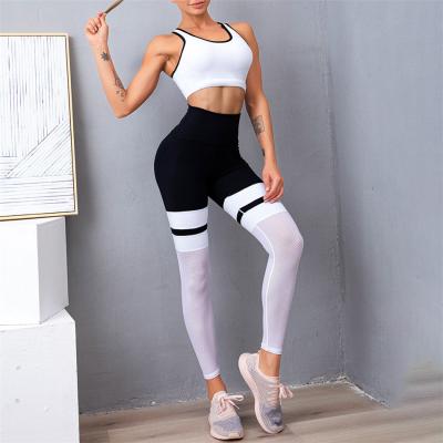 China Shascullfites Summer Suit Breathable Yoga Sets Women's Sportswear Gym Sports Bra Tracksuit Female Mesh Sport Leggings Womens Fitness Equipments for sale