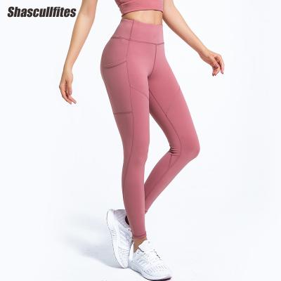 China Shascullfites Breathable High Quality Gym Gaiters With Pockets Lift Up Workout Hot Pants Butt Lift Gym Wear for sale