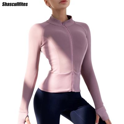 China Shascullfites Gym Workout Running Clothing Women's Long Sleeve Top Long Sleeve Jacket Breathable Sportswear For Fitness for sale