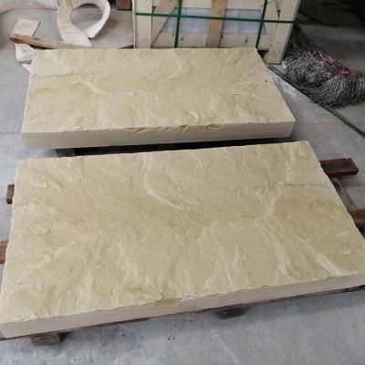 China Rustic Wood Sandstone With Split Finish Decorative Panels For Walls Factory Stone Sales Mining Yellow Sandstone Natural Cheap Living for sale