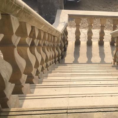 China Rustic plain stone supply high quality natural sandstone factory exterior balustrade and stone columns for sale