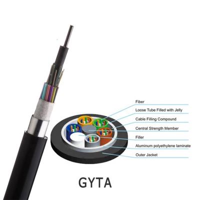 China Duct and conduit fiber optic cable outdoor wire GYTA stranded armored submersible loose tube fiber optic cable price per meter for sale