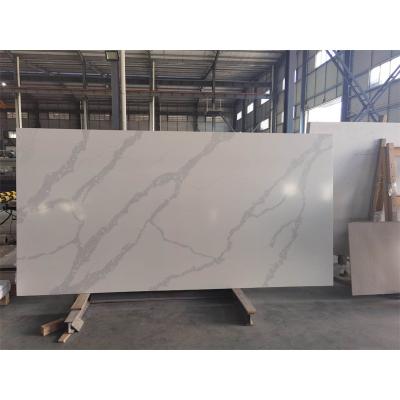 China Modern Calacatta Quartz Stone Artificial Snow White Slabs Countertops for sale