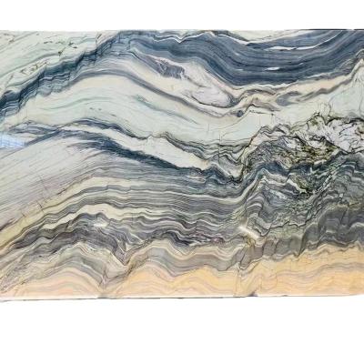 China Silk Road Modern Luxury Blue Fusion Quartzite for sale