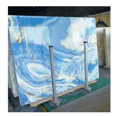 China Modern Natural Stone Wall Tiles Blue Onyx Marble Slabs Type for sale