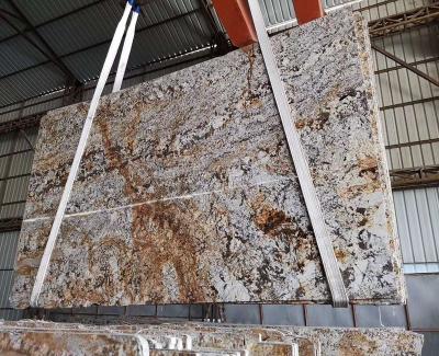 China The wall imported gold granite from Brazil, yellow queen granite slabs for sale