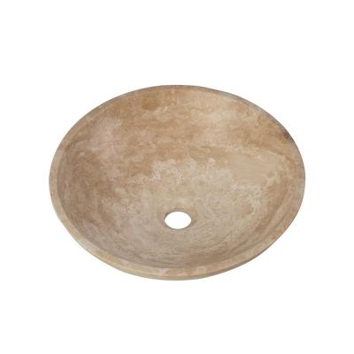 China Modern Natural Travertine Marble Vessel Sink for sale