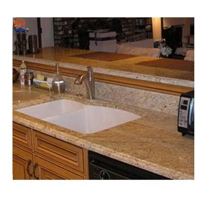 China Kitchenroom Indian Kashmir Gold Granite, India Gold Granite Slabs, Prefab Kitchen Countertops for sale