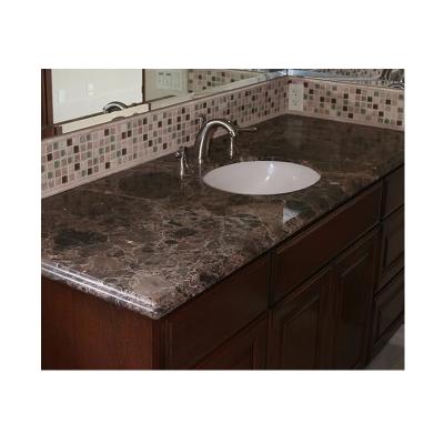 China Cheap Dark Kitchentop Spain Emperador Marble Countertops , Emperador Marble Countertops Price for sale