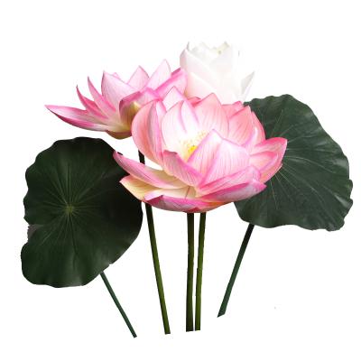 China Eco-friendly wholesale exquisite artificial lotus leaf for home decor for sale