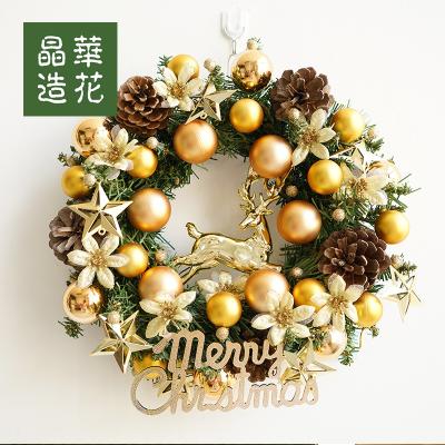 China Indoor Festival Stuff Christmas Wreath Handwork 2019 And Door Decoration for sale