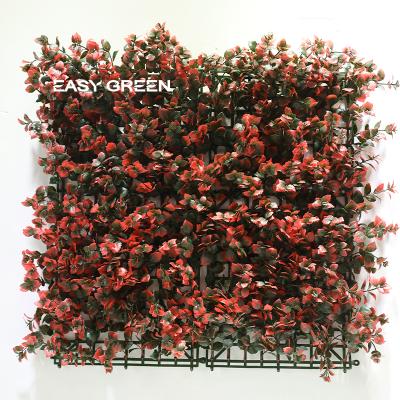 China Eco-friendly Durable 50 x 50cm Boxwood Garden Hedge Panels Green Plant Wall Wedding Artificial Vertical Plastic Store Outdoor Home Decoration for sale