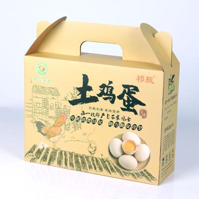 China Recycled Materials Custom Printed Corrugated Paper Cardboard Packaging Box For Egg for sale