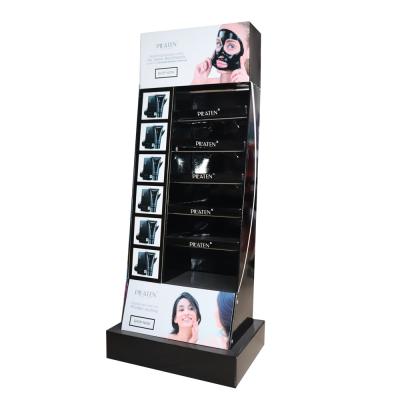 China Custom Display Makeup Floor Display Racks Promotional Paper Display In Supermarket for sale