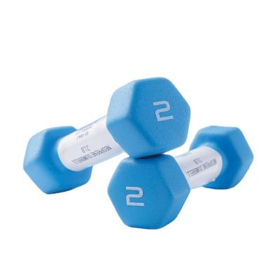 China Sponge Type Colorful Thick Coating Neoprene Fitness Dumbbell High Density Non-slip Style New 2 Pound Dumbbells for sale