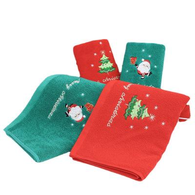 China Rectangular QUICK DRY 102 Solid 100 Cotton Color Thickening Highly Absorbent Christmas Towel for sale