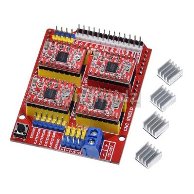 China CNC Shield V3 Board Motor Driver 3D CNC Shield V3 Engraving Machine Printer Expansion + 4pcs A4988 Stepper Motor Driver for sale