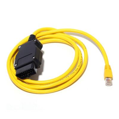 China ENET Crystal Head Connector Cable OBD 16 Pins to ENET OBD Ethernet Network Extension Cable for sale