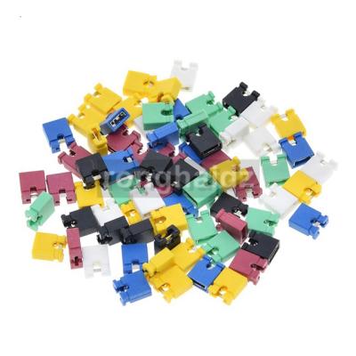 China 2.54mm Pitch Jumper Shorted Cap 2.54mm Blue Red Green White Yellow Black Wire Housing Jumper Cap Headers for sale