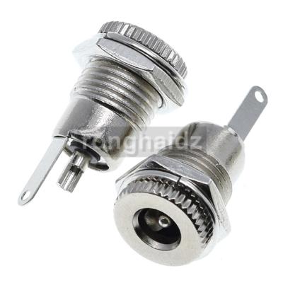 China 5.5*2.1mm 5.5*2.5mm 5.5x2.1mm 2.5mm Metal DC Power Jack Socket Female Panel Mount Connector DC099 DC099 for sale