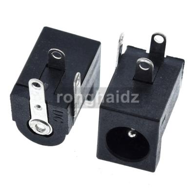 China 5.5x2.1mm Right Angle PCB Mount Black DC-005 DC Power Socket Jack DC Power Supply Barrel Type Terminal Connector DC005 DC005 for sale