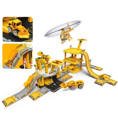 China ABS New Arrival Kids Playset Metal Car Engineering Set Garage Educational Toy for sale